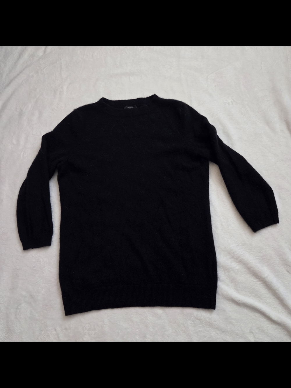 Talbots 100% Cashmere Classic Black Crewneck Women's Sweater